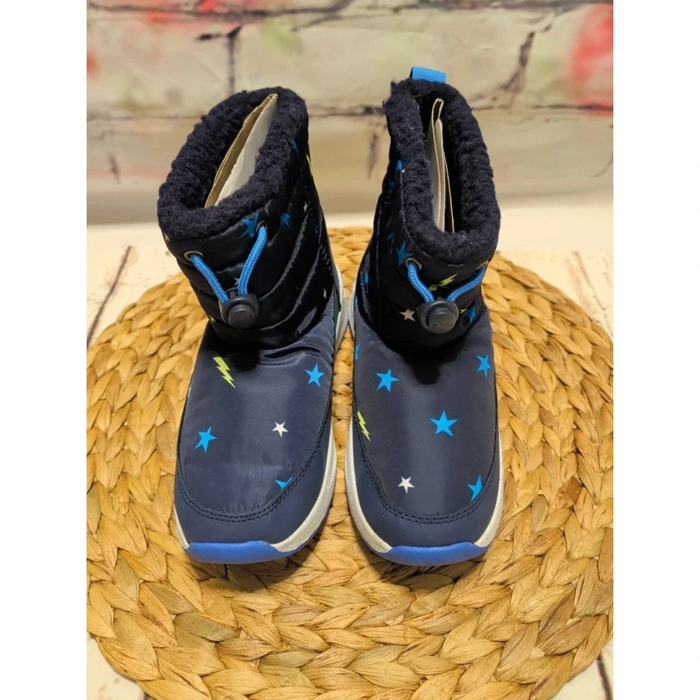 Joules Kids Winter Boot Sz 4‎ Stars And Lightening Bolts Navy Blue NWT